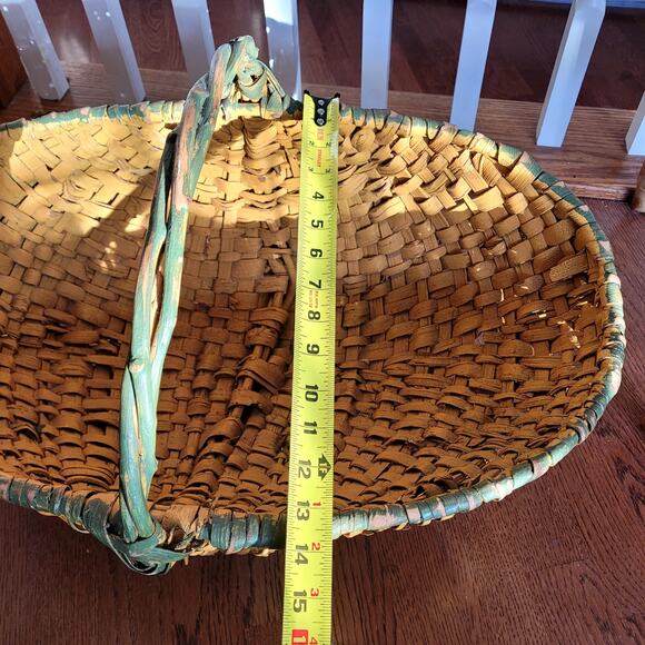 Rustic Primitive Buttocks Basket Golden 24 inch Fall Decor - Picture 5 of 8